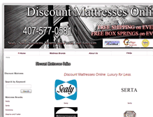 Tablet Screenshot of discountmattressesonline.com